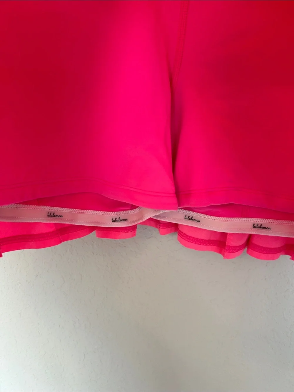Lululemon Back On Track Skirt 6 Paris Pink Ruffle Running Skort Rare